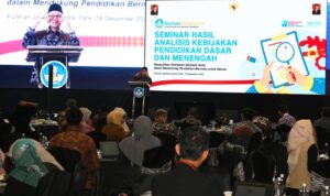 Suasana Seminar Hasil Analisis Kebijakan Pendidikan Kemendikdasmen 2025 tentang pendidikan berbasis bukti