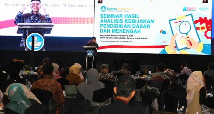Suasana Seminar Hasil Analisis Kebijakan Pendidikan Kemendikdasmen 2025 tentang pendidikan berbasis bukti