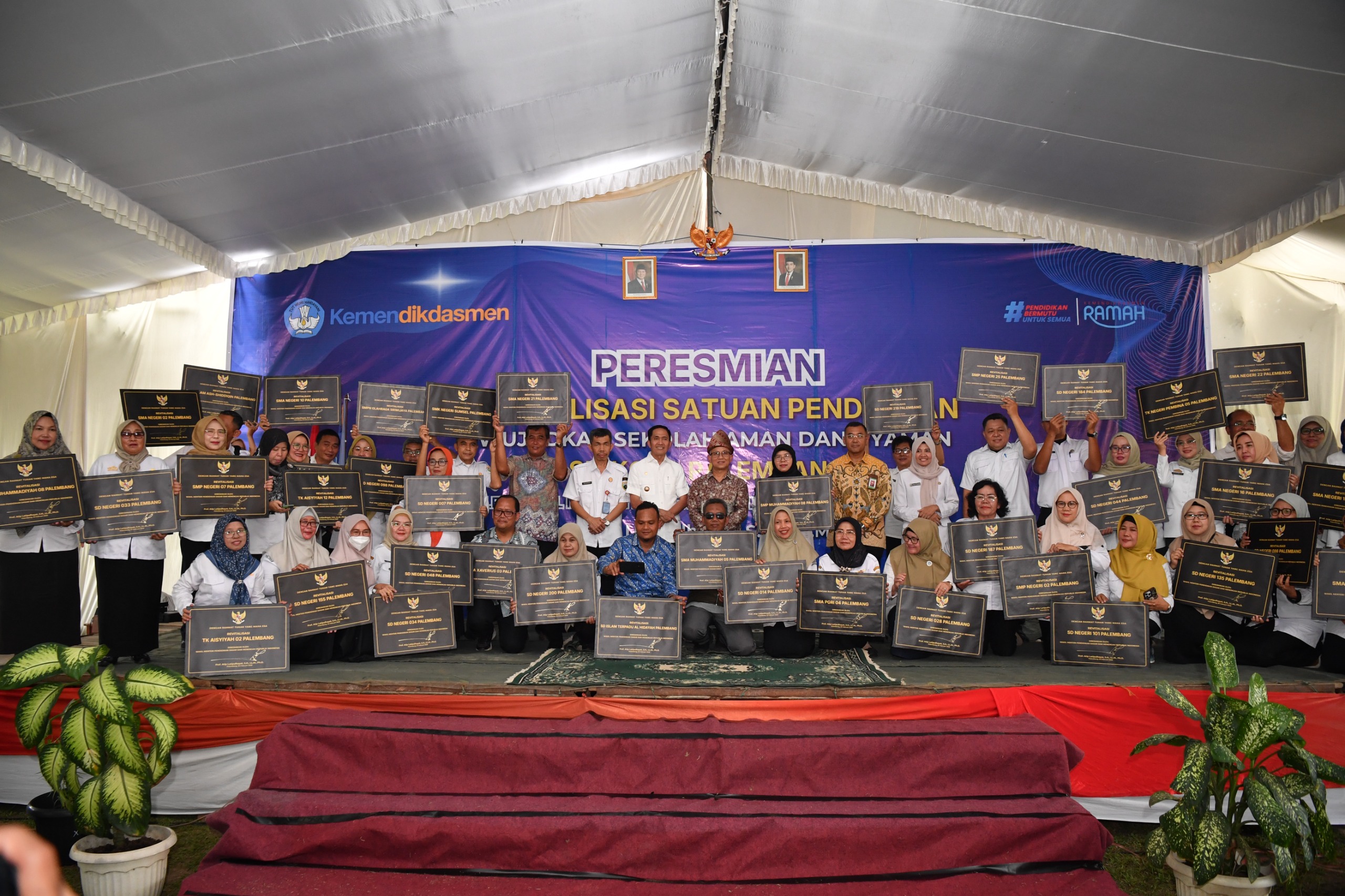 Wamen Atip Kawal Program Revitalisasi Sekolah di Sumatra Selatan